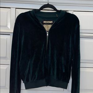 velvet zip up